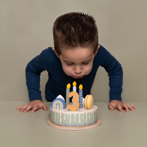 Wooden Birthday Cake - Blue - Essentials