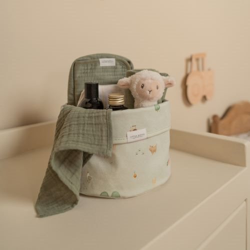 Basket round - Green - Little Farm