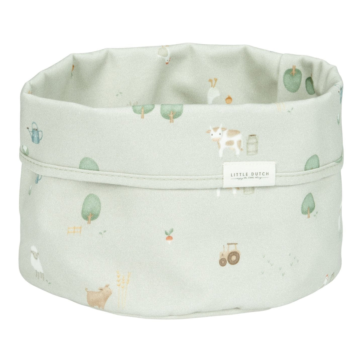 Basket round - Green - Little Farm