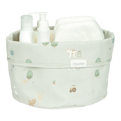 Basket round - Green - Little Farm