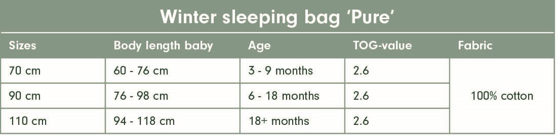 Sleeping bag Winter 70 cm Pure Pink Blush