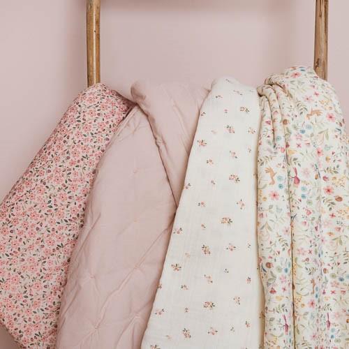 Cradle blanket - Pink - Fairy Garden
