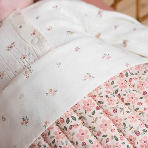 Cot blanket - Pink - Fairy Garden - Fairy Floral