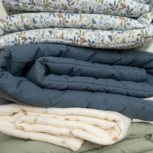 Cradle blanket - Blue - Forest Friends - Forest Adventure