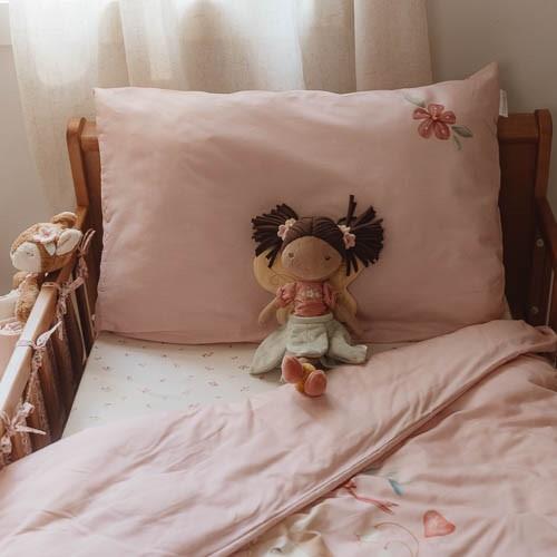 Crib fitted sheet - White - Fairy Garden - Fairy Blossom
