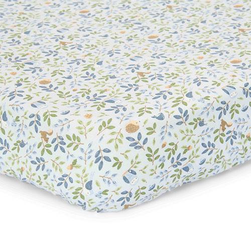 Cradle fitted sheet - Blue - Forest Friends - Forest Adventure