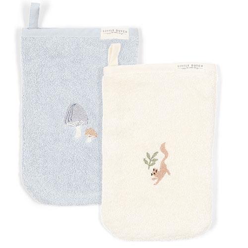 Washcloth set - Blue - Forest Friends