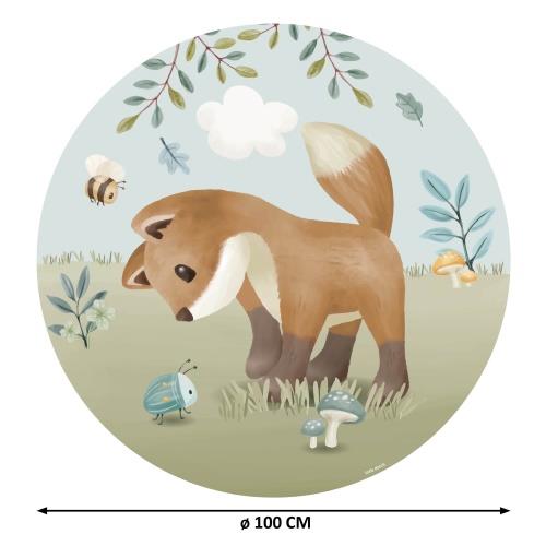 Wallpaper circle - Multicolored - Forest Friends