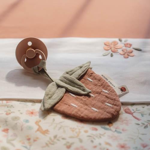 Pacifier cloth - Red - Fairy Garden