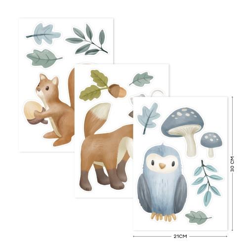Wall stickers - Multicolored - Forest Friends