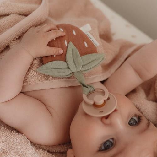 Pacifier cloth - Red - Fairy Garden
