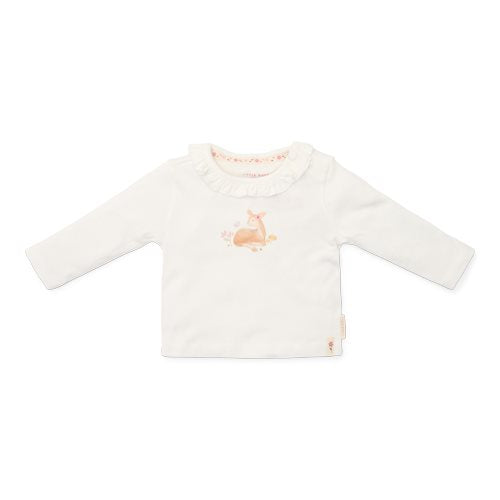 Shirt long sleeve - Ruffles - White - Fairy Garden