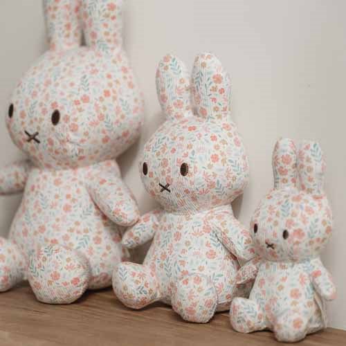 nijntje plush all-over print 15 cm - Pink - Lucky Blossom
