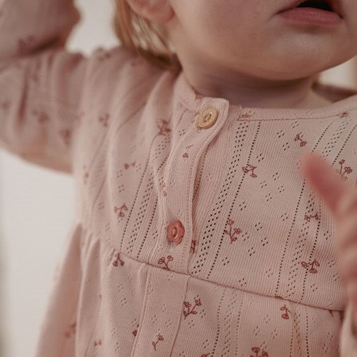 Dress long sleeve - Pink - Fairy Garden - Fairy Flowers