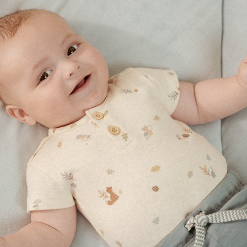 Romper short sleeve - Sand - Forest Friends