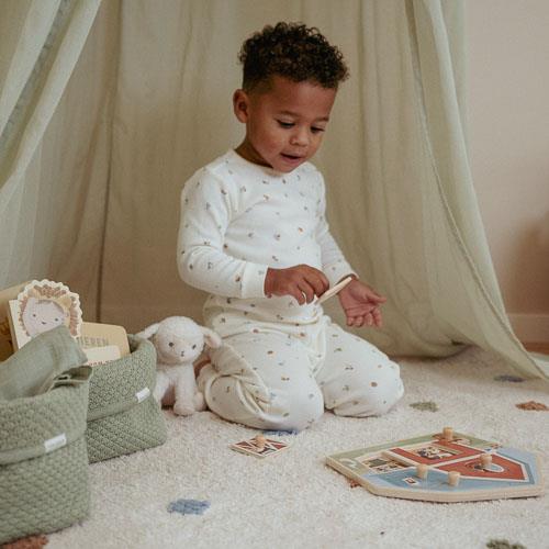 Two-piece pajamas - White - Forest Friends - Forest Treasures