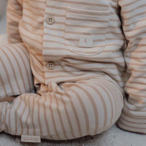 One -piece pajamas - sand - striped