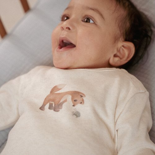 Shirt long sleeve - Sand - Forest Friends - Little Fox