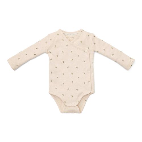 Wrap-around long sleeve romper - Sand - Little Farm