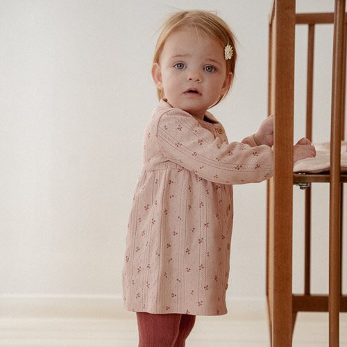 Dress long sleeve - Pink - Fairy Garden - Fairy Flowers