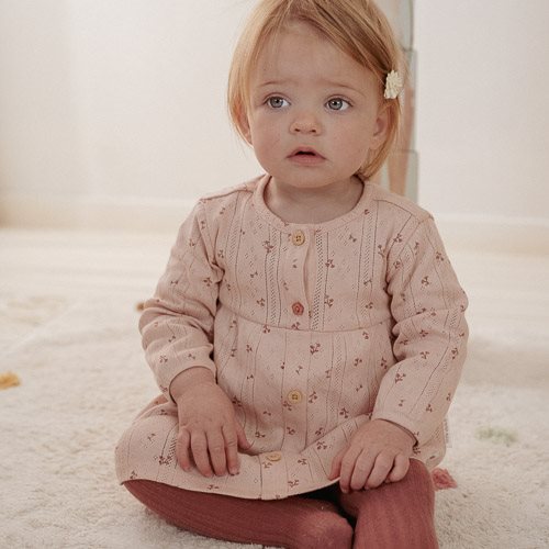 Dress long sleeve - Pink - Fairy Garden - Fairy Flowers