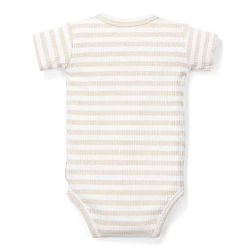 Romper Short Sleeve - Sand - Newborn Naturals