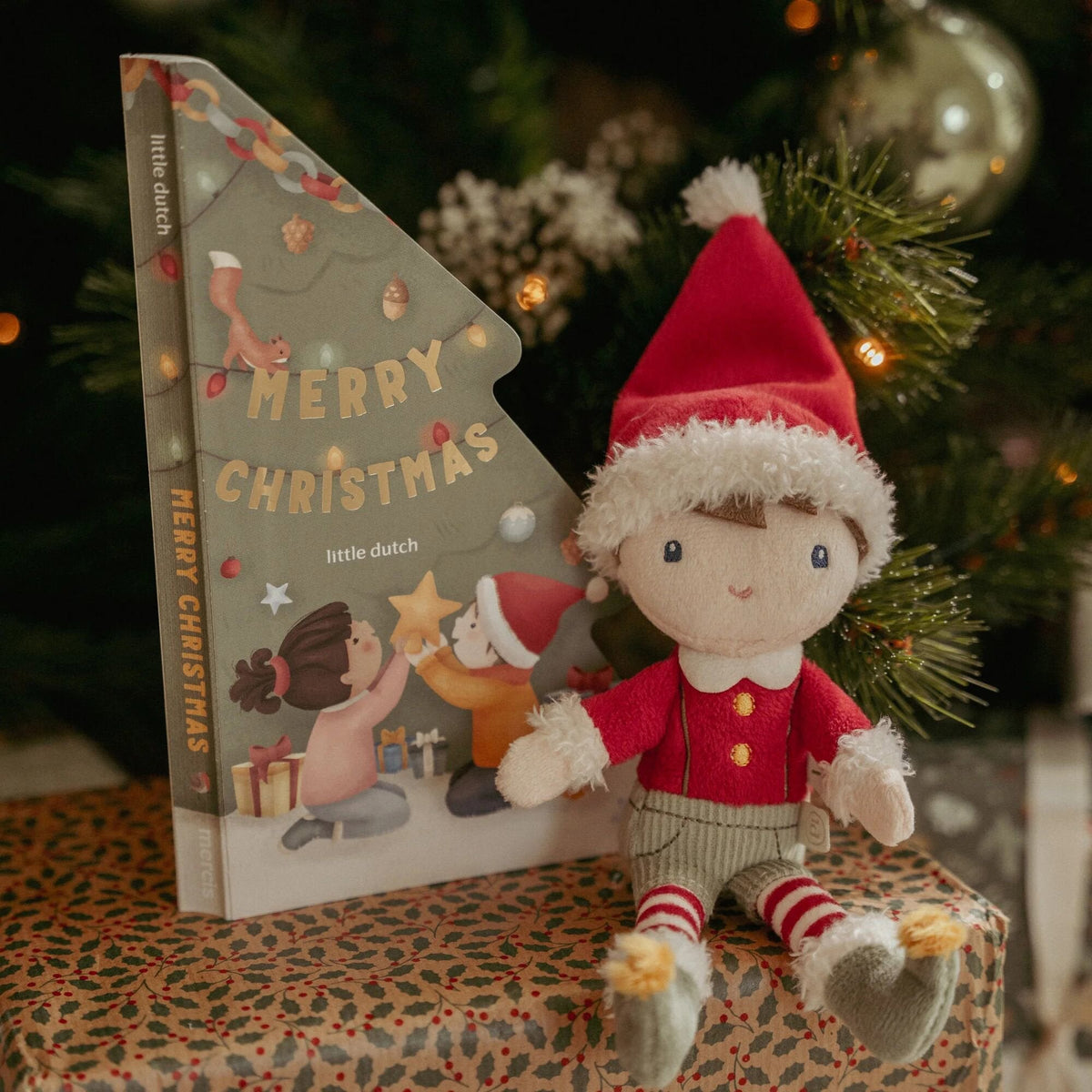 Christmas book with Jim plush - Gift set - NL