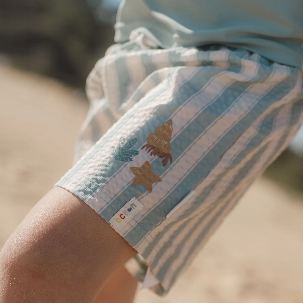 Swim shorts - Green - Ocean Surf Stripes