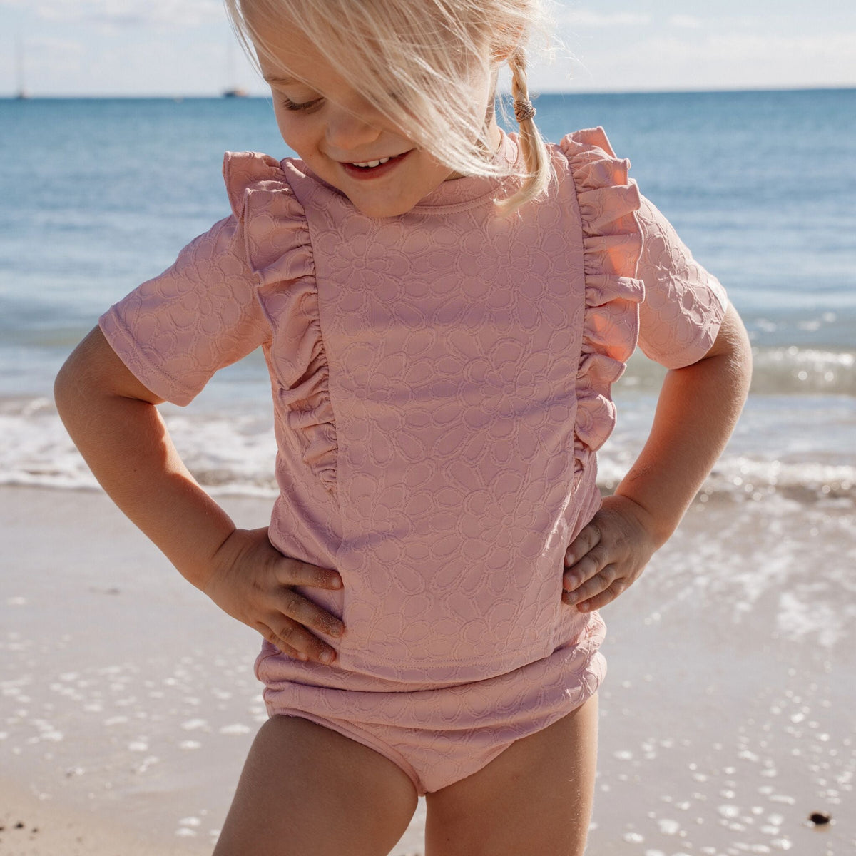 Swim shirt short sleeve - Pink