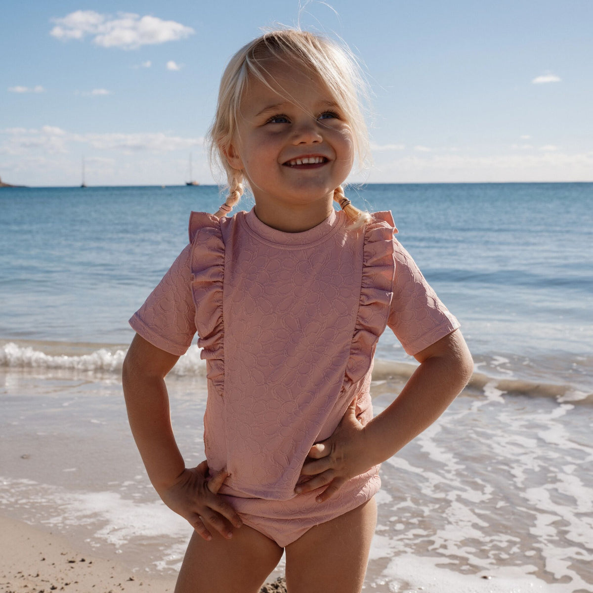 Swim shirt short sleeve - Pink