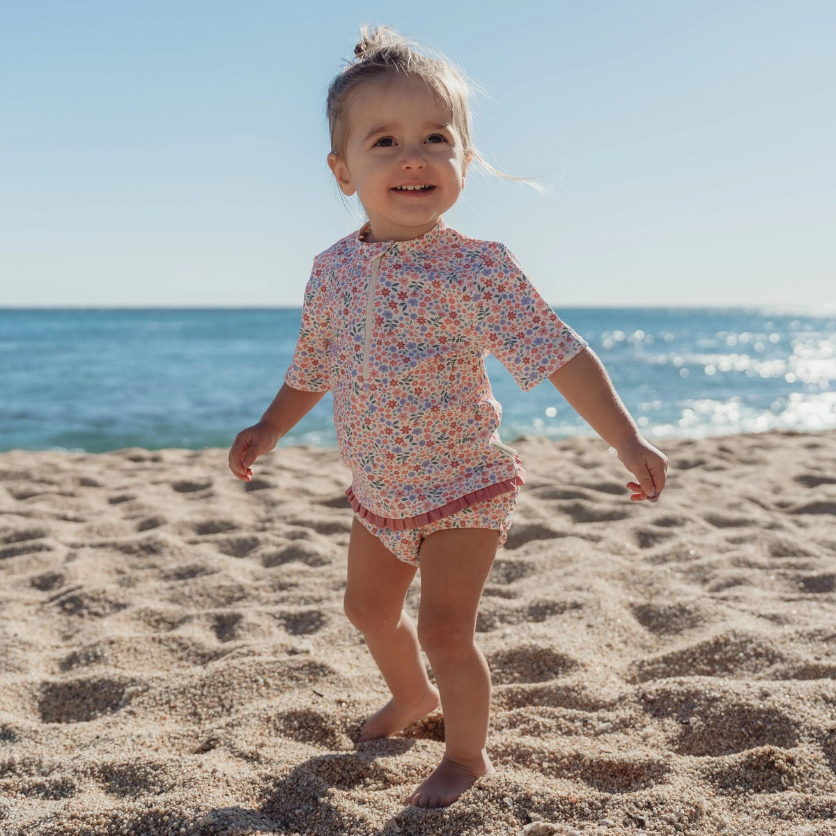 Long sleeve swim shirt - Floral print