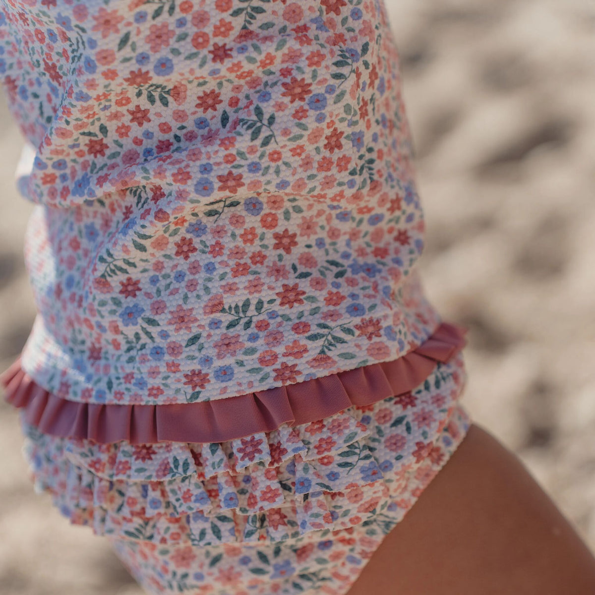 Long sleeve swim shirt - Floral print