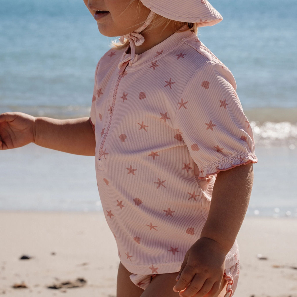 Swim shirt short sleeve - Pink - Shells