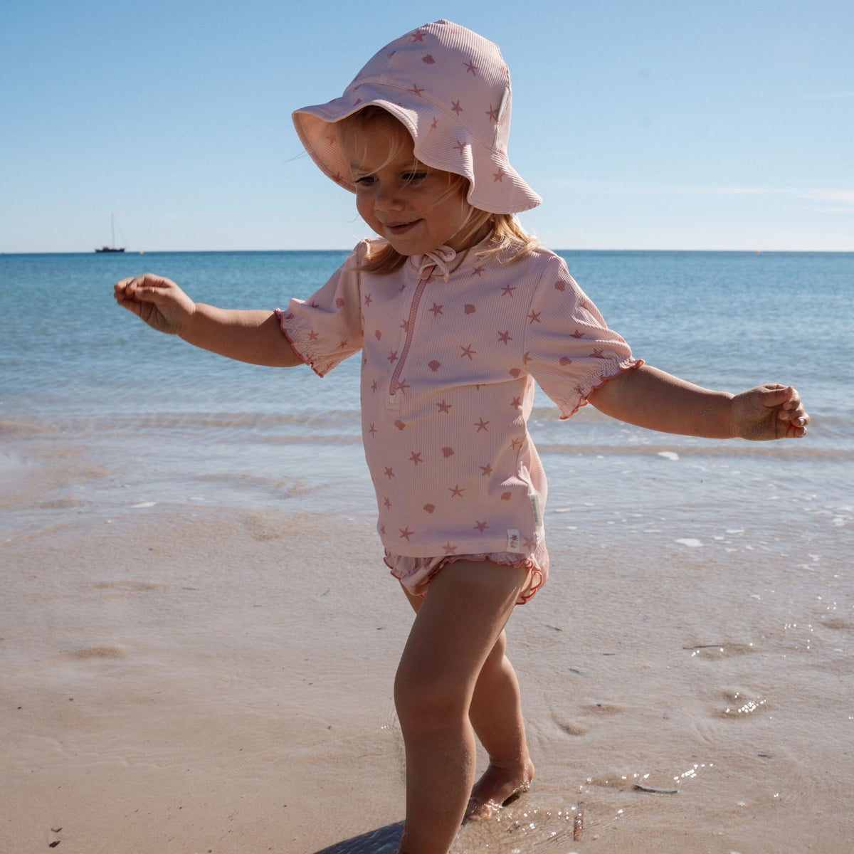 Swim shirt short sleeve - Pink - Shells