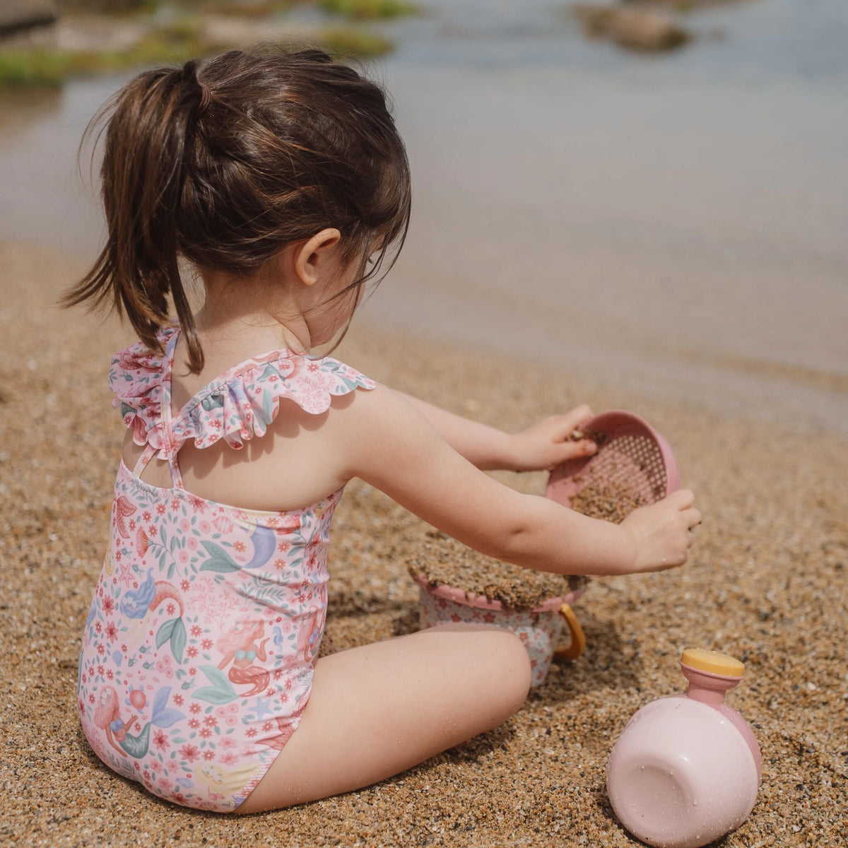 Swimsuit - Pink - Mermaid Print