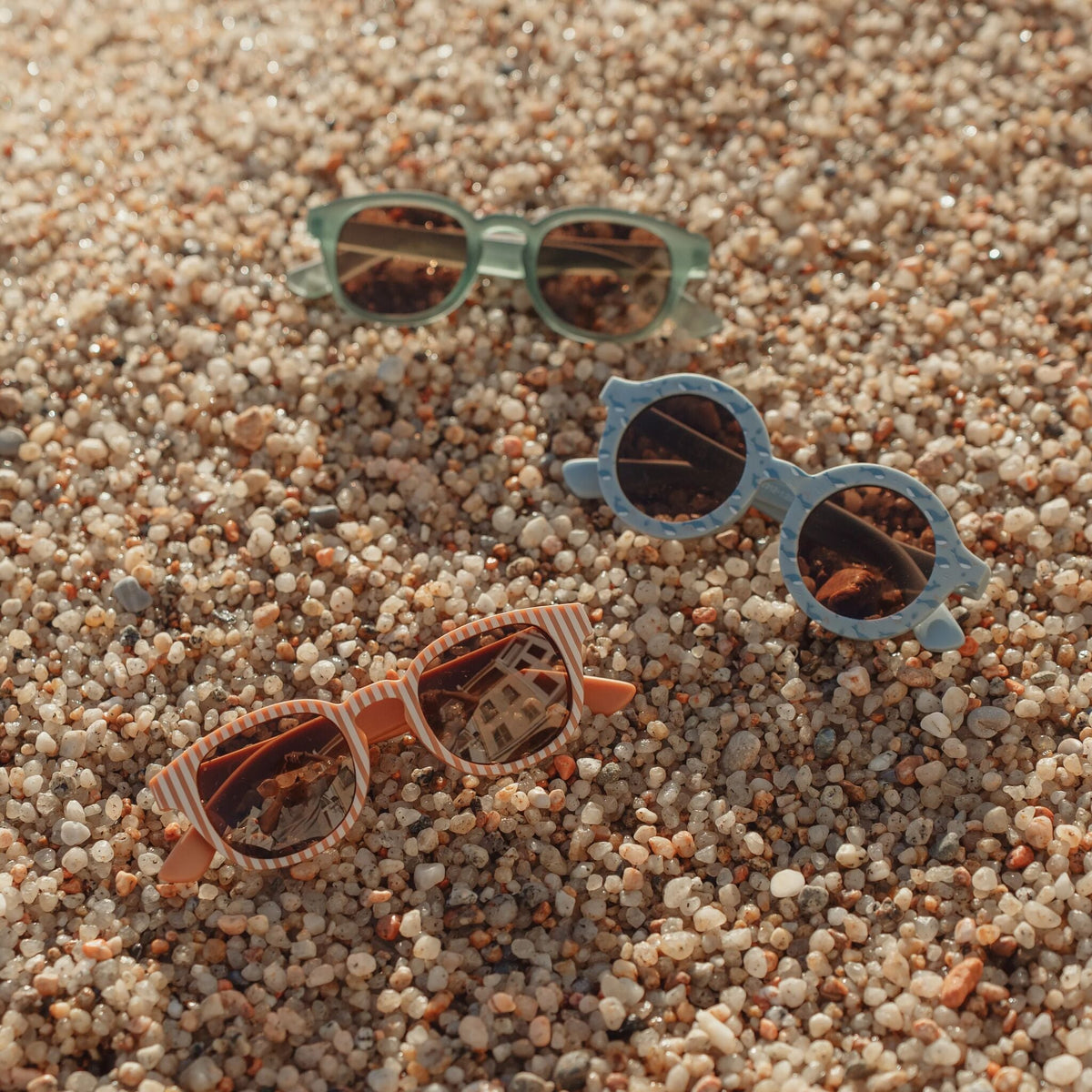 Sunglasses - Brown - Stripes