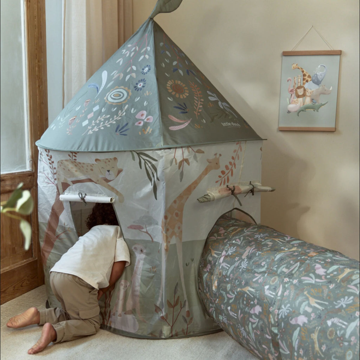 Play tent - Crawl tunnel - Green