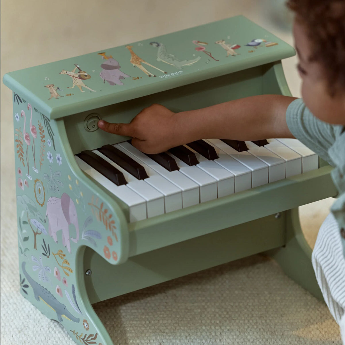 Wooden piano - Green -  Safari Friends