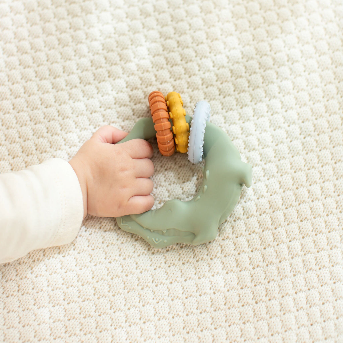 Teething ring Crocodile Green