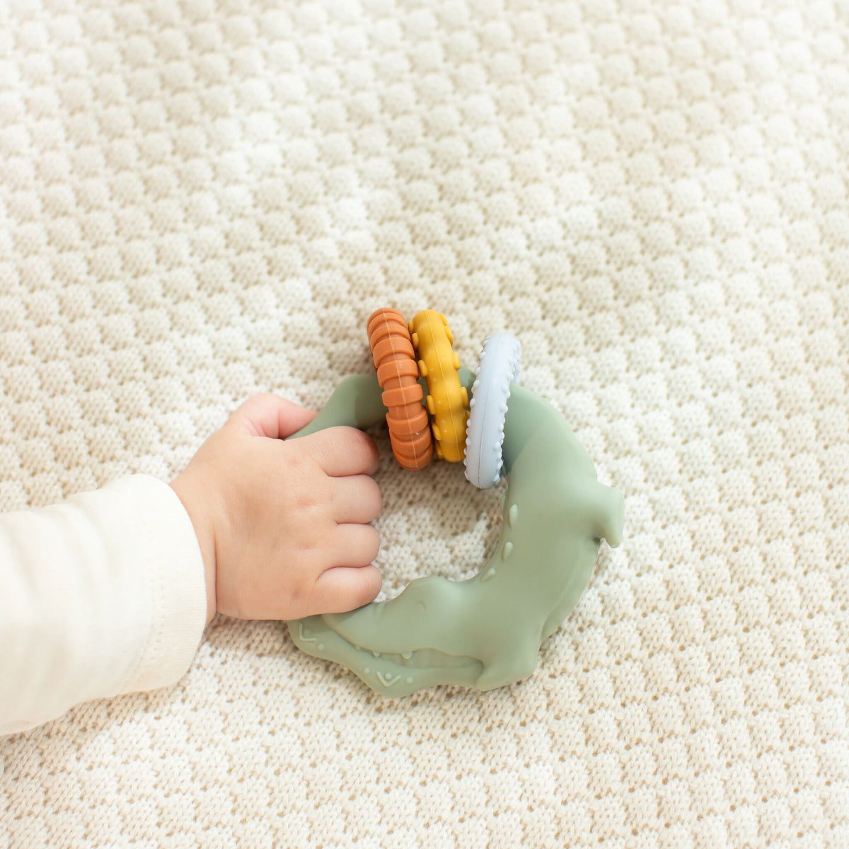 Teething ring Crocodile Green