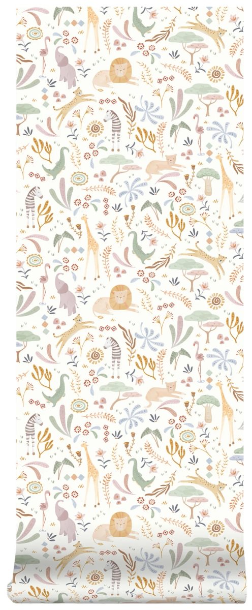 Non-woven wallpaper - Safari Wonders