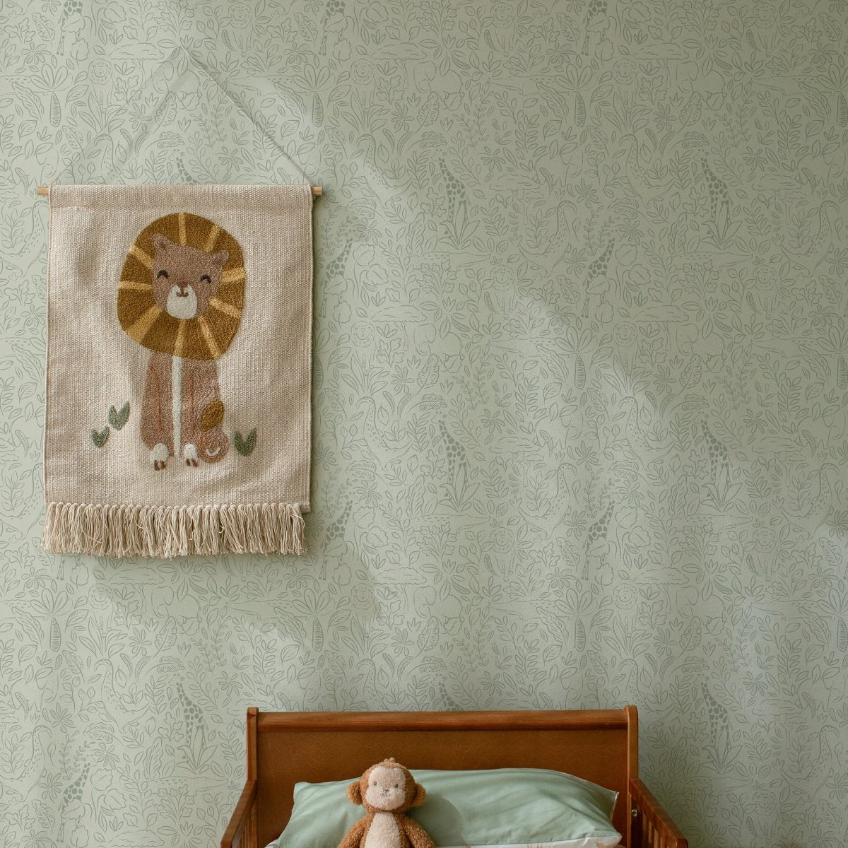 Non-woven wallpaper - Green - Safari Dreams Desert Sage