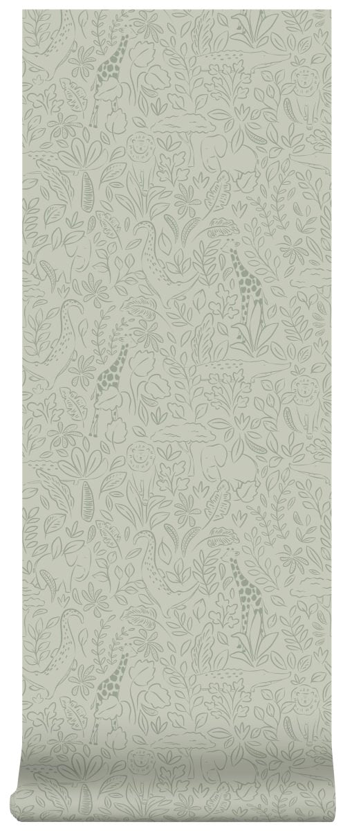 Non-woven wallpaper - Green - Safari Dreams Desert Sage
