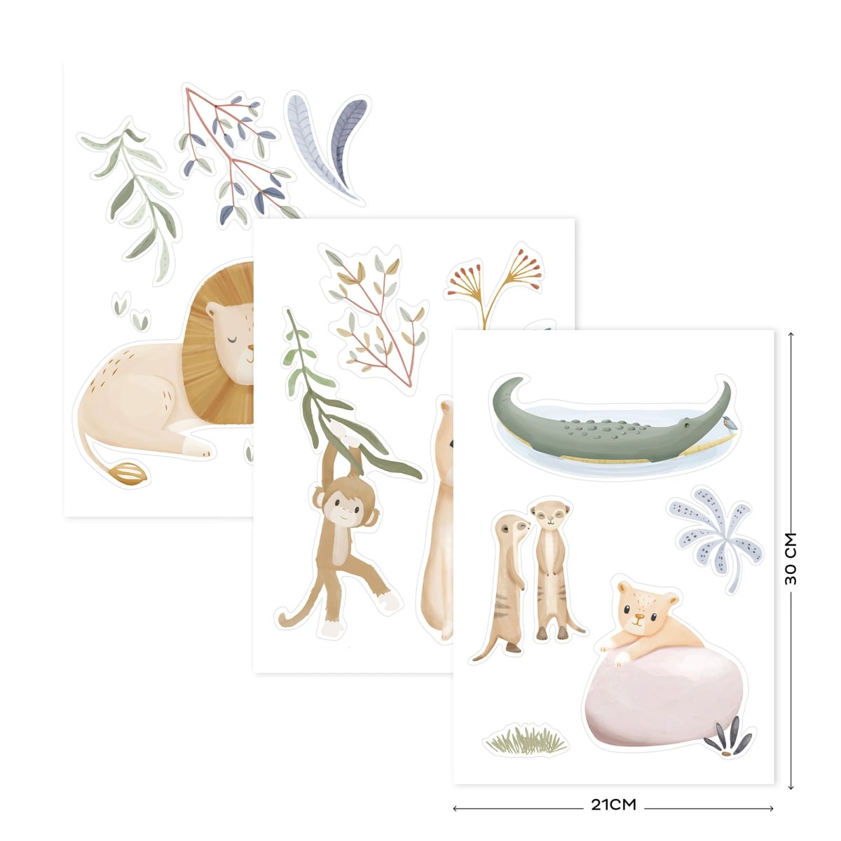 Wall sticker set - Safari Leo - A3