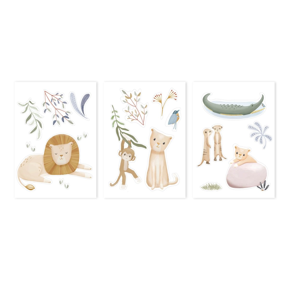 Wall sticker set - Safari Leo - A3