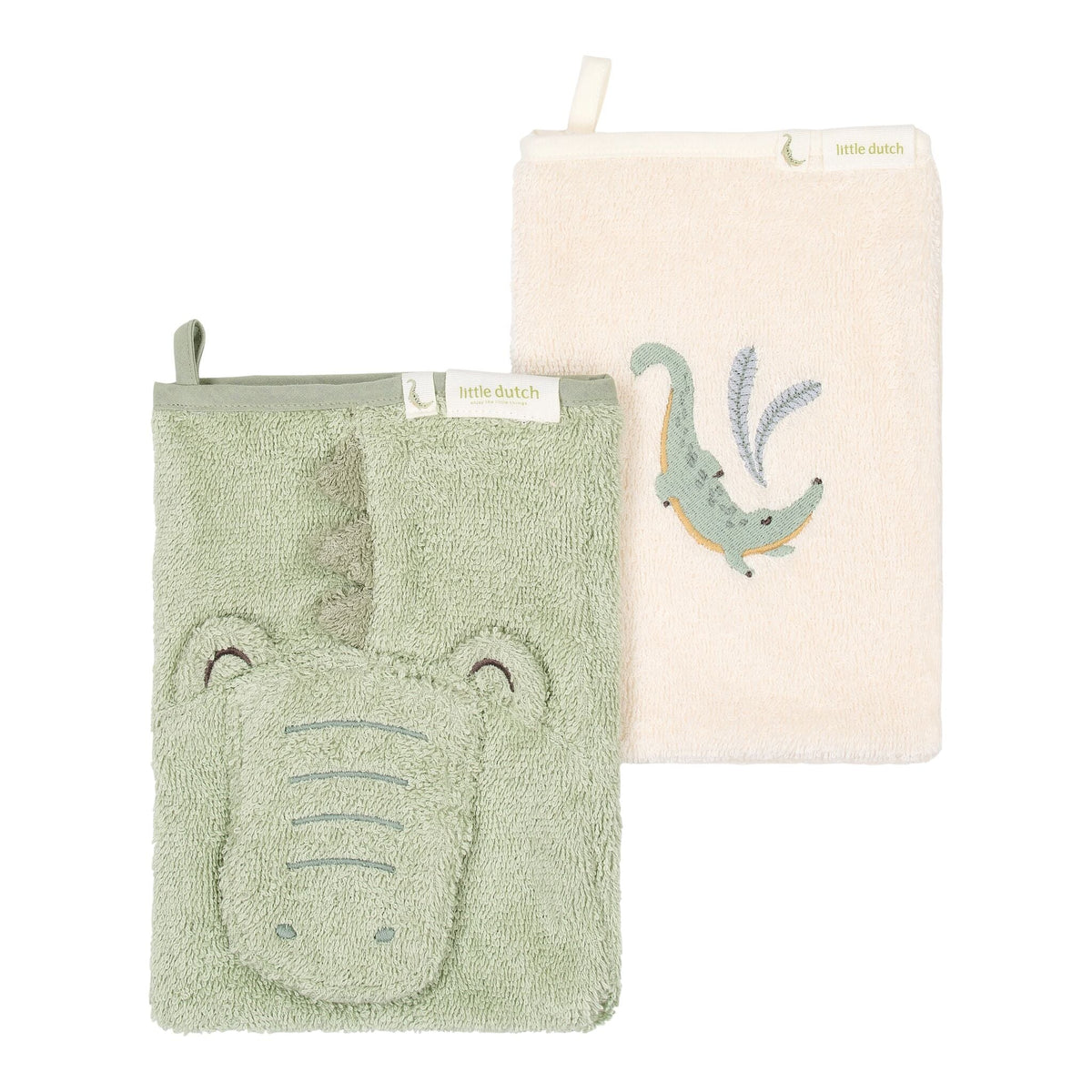 Washcloth set Crocodile - Green