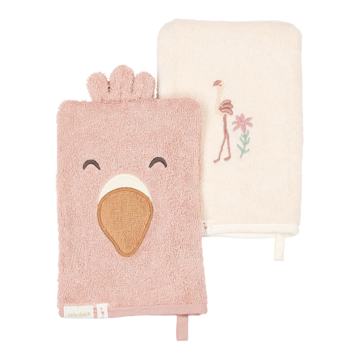 Flamingo washcloth set - Pink