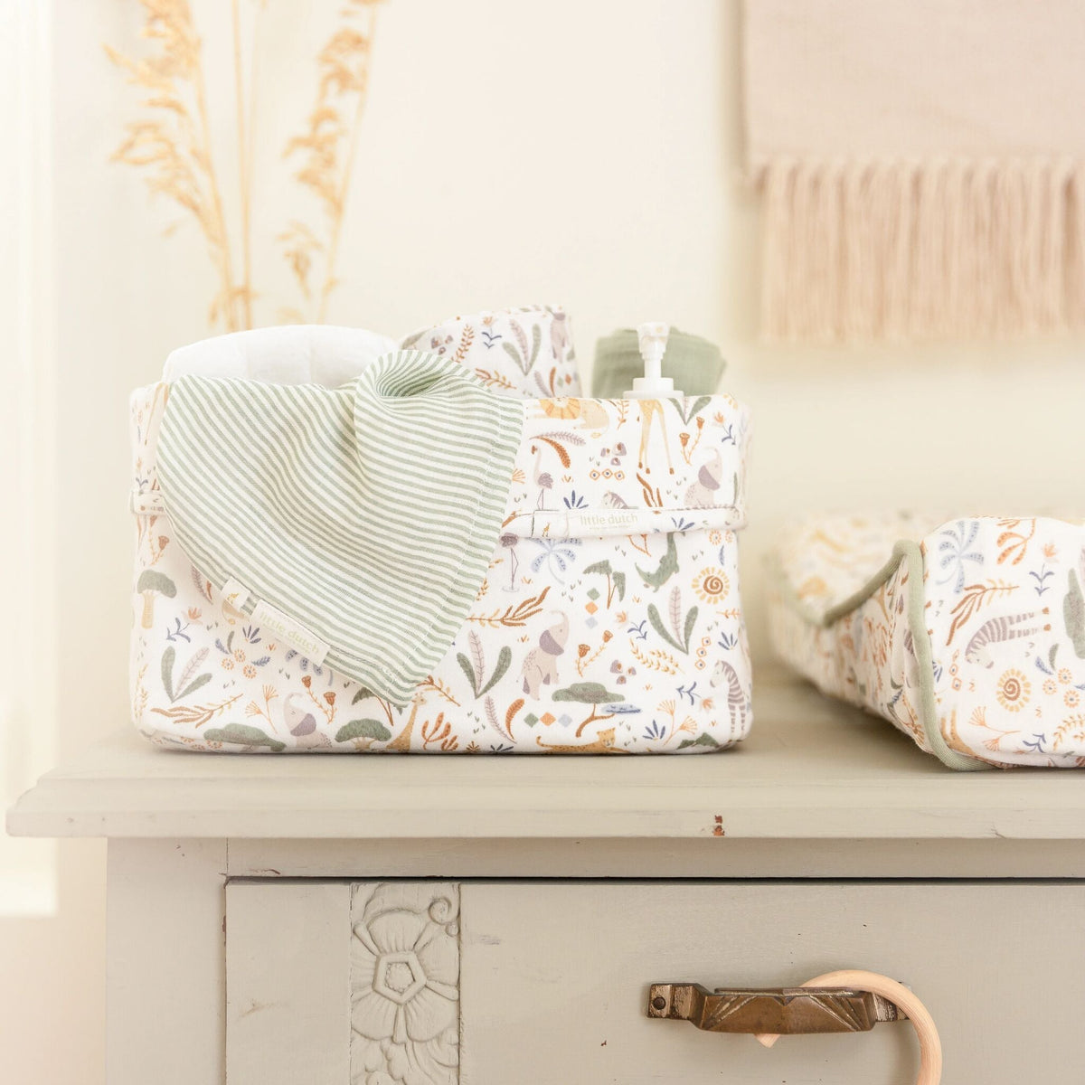 Swaddle set - Green - 70x70 cm - Safari Wonders