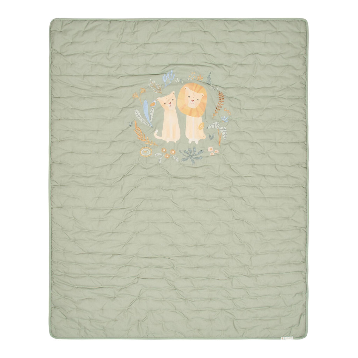 Crib blanket - Green - Safari Wonders
