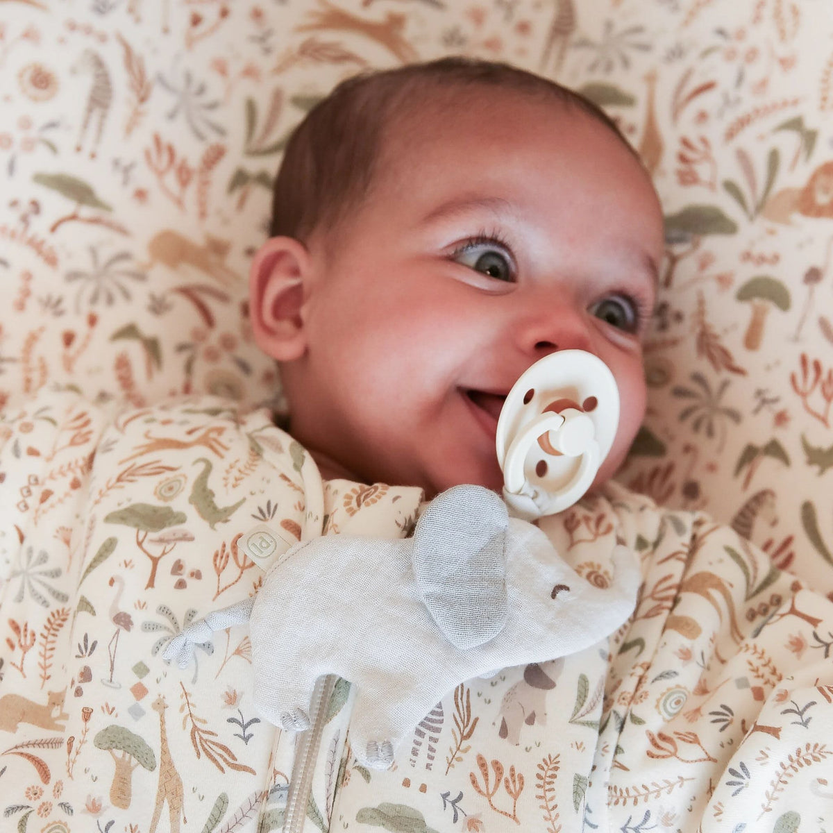 Elephant pacifier cloth - Gray